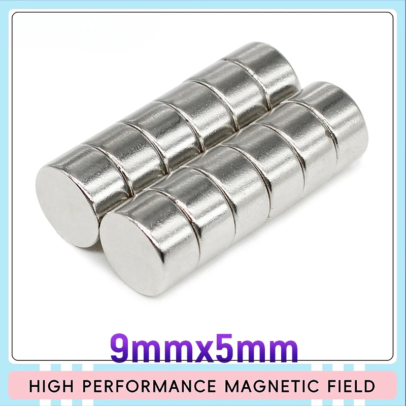 

10~150PCS 9*5 mm Round powerful magnets Disc N35 9x5 mm neodymium magnet 9mm x 5mm Permanent NdFeB magnet strong 9x5mm