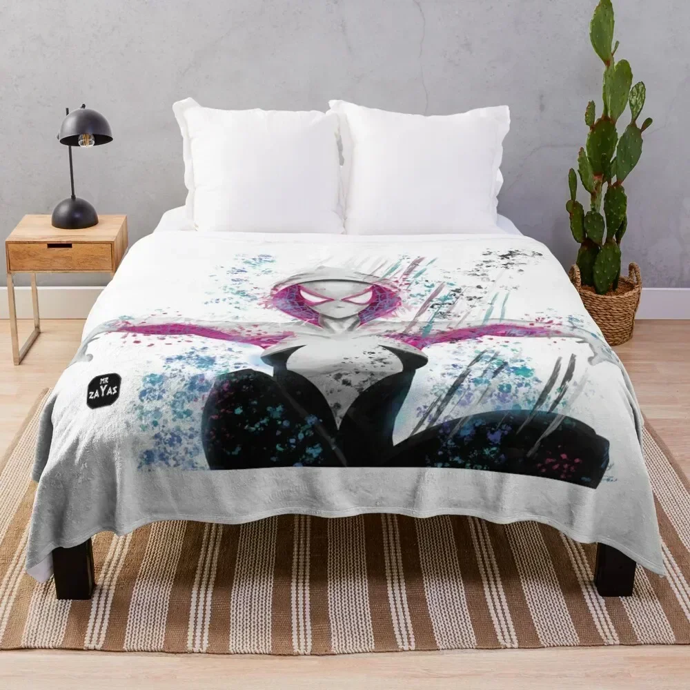 

Gwen WHITE Throw Blanket Outdoor Soft Blanket for Picnic Beach Camping