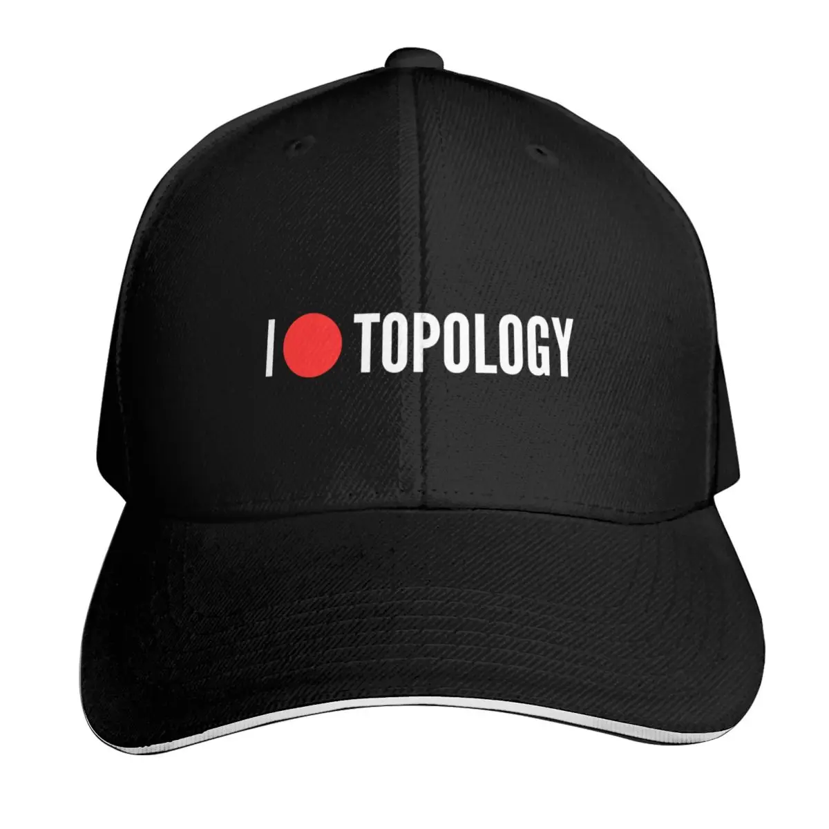 I love topology math geek joke - black oneline Baseball Cap Men Women Casual Summer Sport Sun Cap