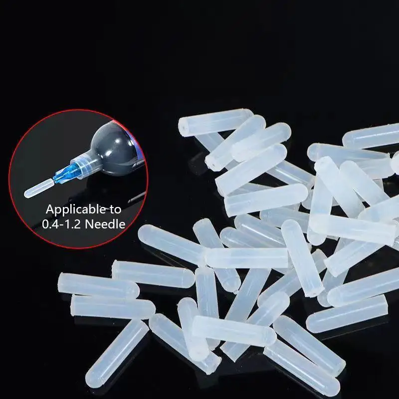 15Pcs Special Silicone Plug Head Use For 0.4-1.2mm Glue Dispensing Syringe Needle Seal Prevent Glue From Solidifying