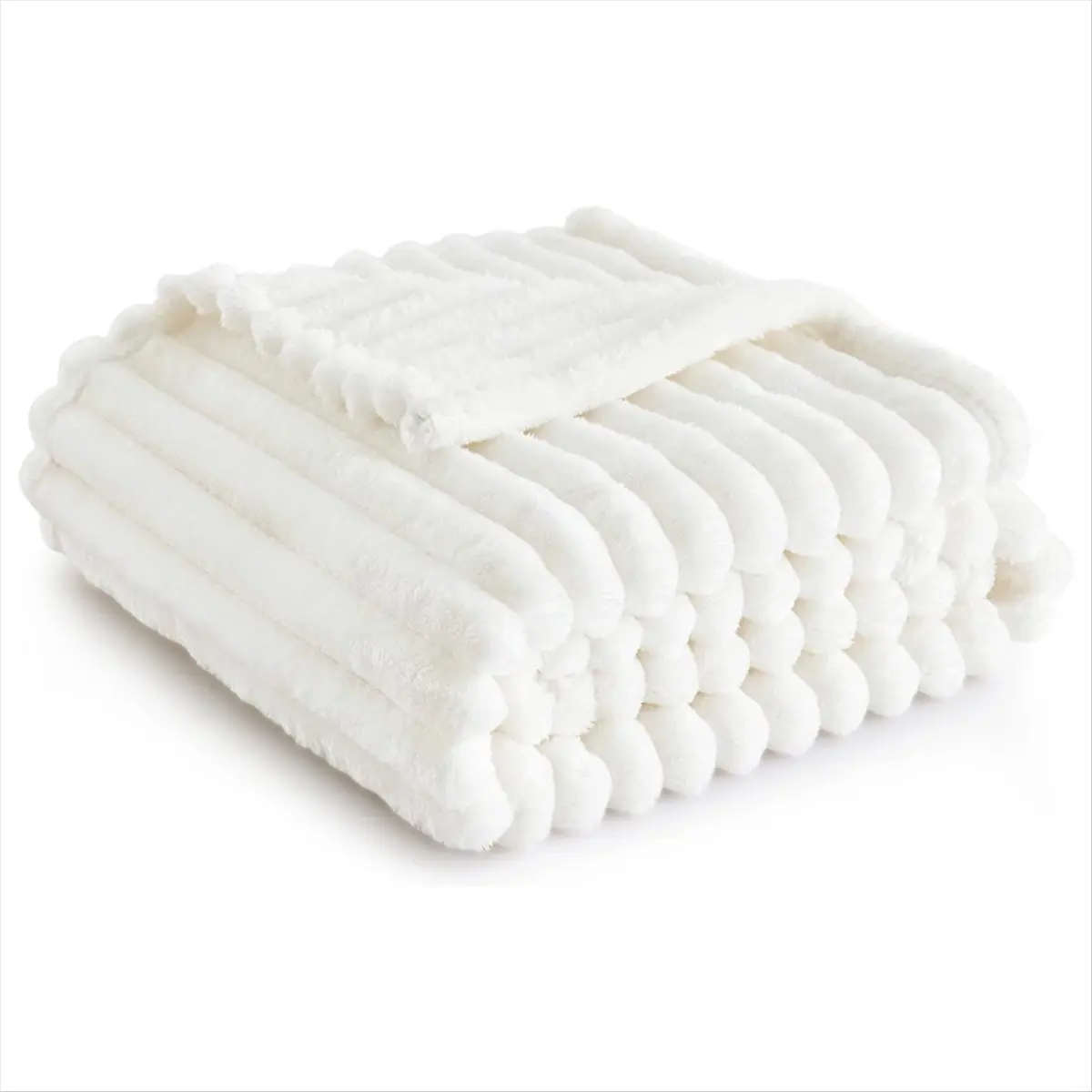 White Throw Blanket for Couch - Cozy Blanket for Women, Cute Throws for Girls, Room Home Dorm Decor