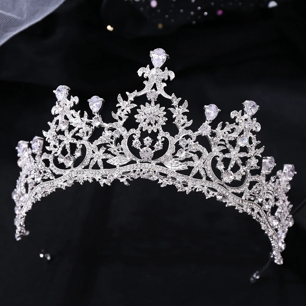 

New Bride AAA Zircon Crown Wedding Hair Accessories Wedding Dress Accessories Birthday Wedding Headwear Manufacturer Wholesale