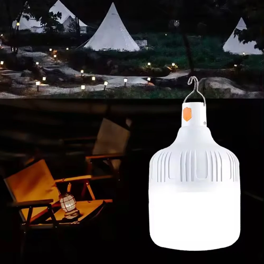 Bombilla Led con puerto de carga Usb, lámpara portátil práctica para el hogar, fiesta al aire libre, Camping, mercado, corte de energía de emergencia, 1 unidad