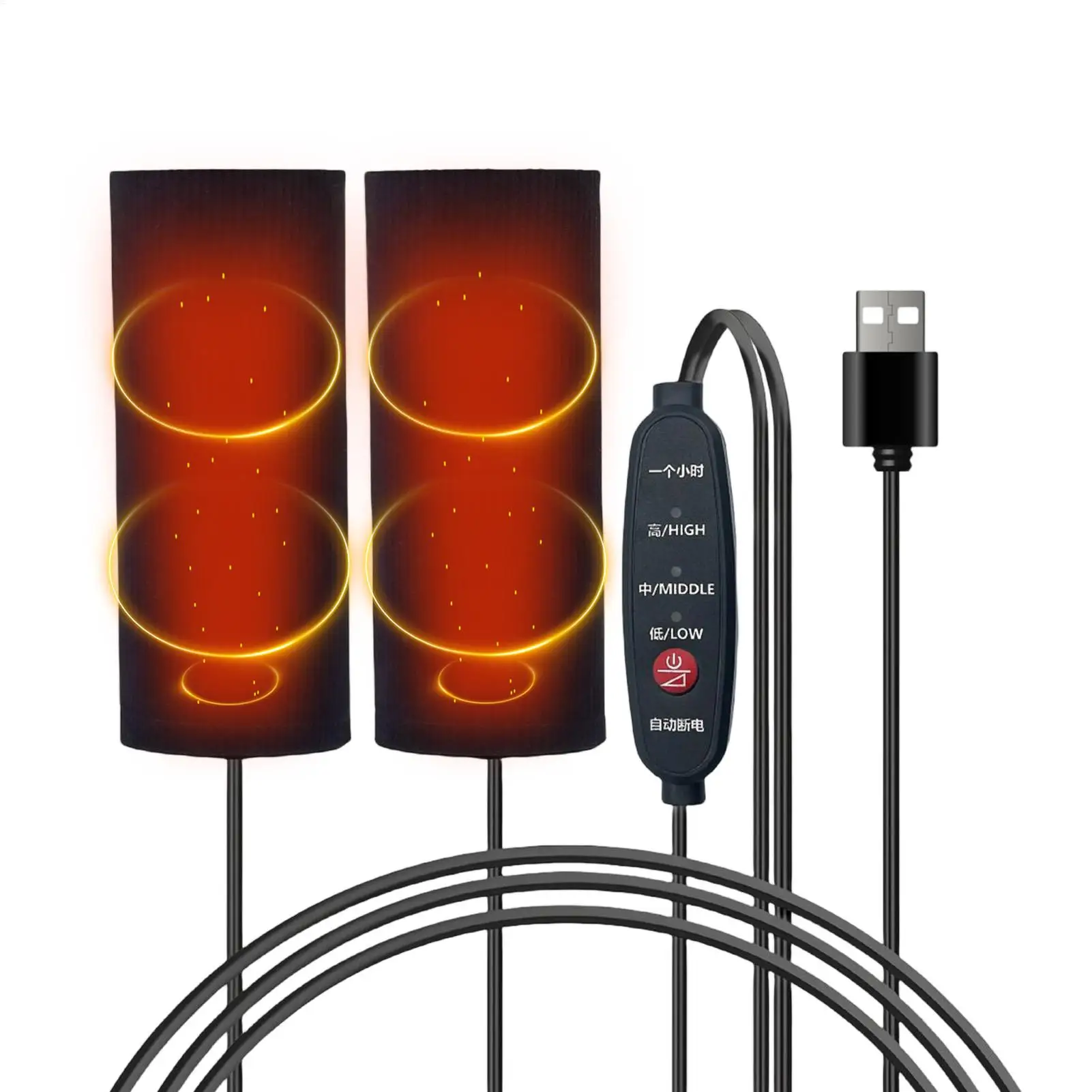 

12 В руль с подогревом для мотоцикла, регулируемый через USB, 3 шестерни, изолированный руль, электрический скутер, аксессуары для согрева велосипеда