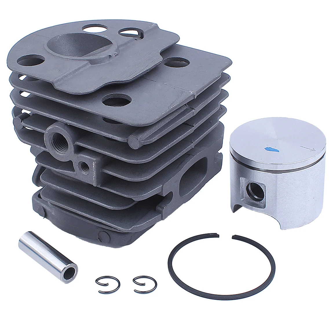 Cylinder Piston Plug Valve Exhaust Muffler Ignition Coil Air Filter 46mm Set For Husqvarna 55 Rancher 51 Chainsaw Engine Motors