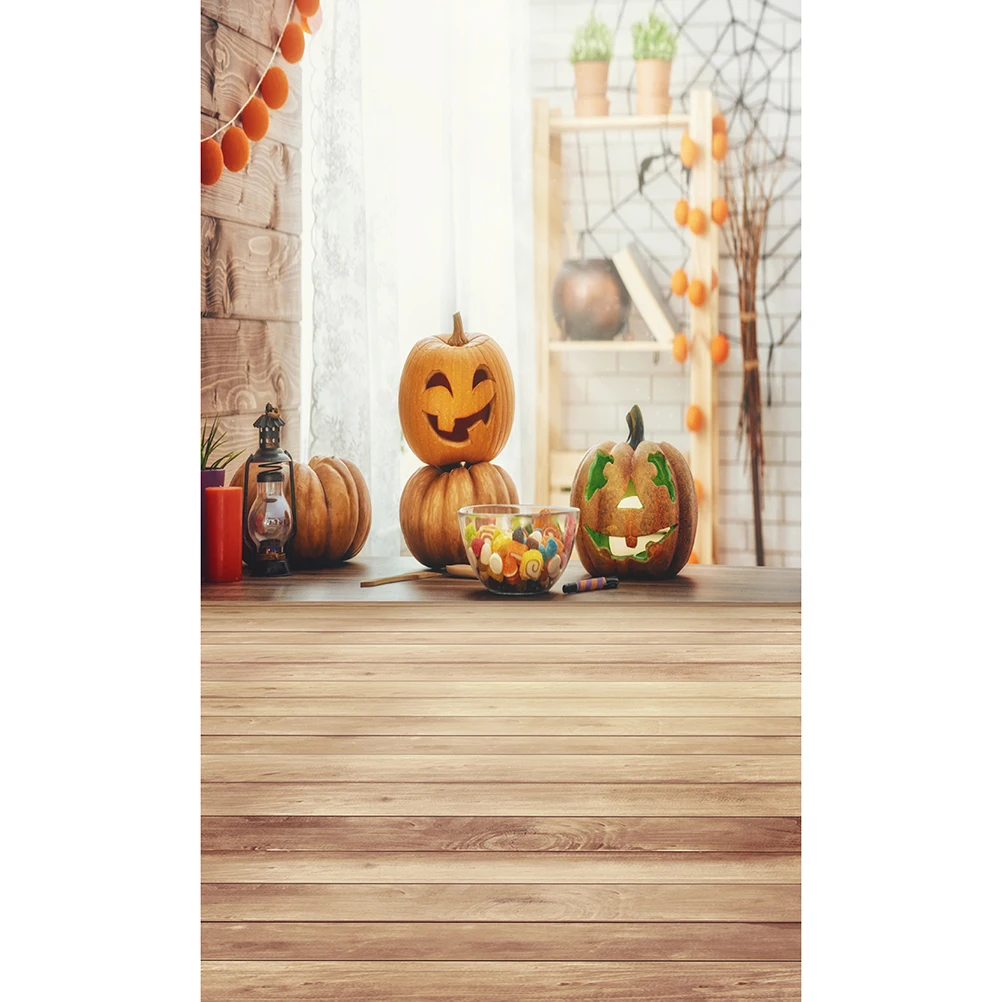 

90x150cm 3D Halloween Pumpkin Backdrop Children Photo Background Photography Photo Booth Backdrop Mural ( - )