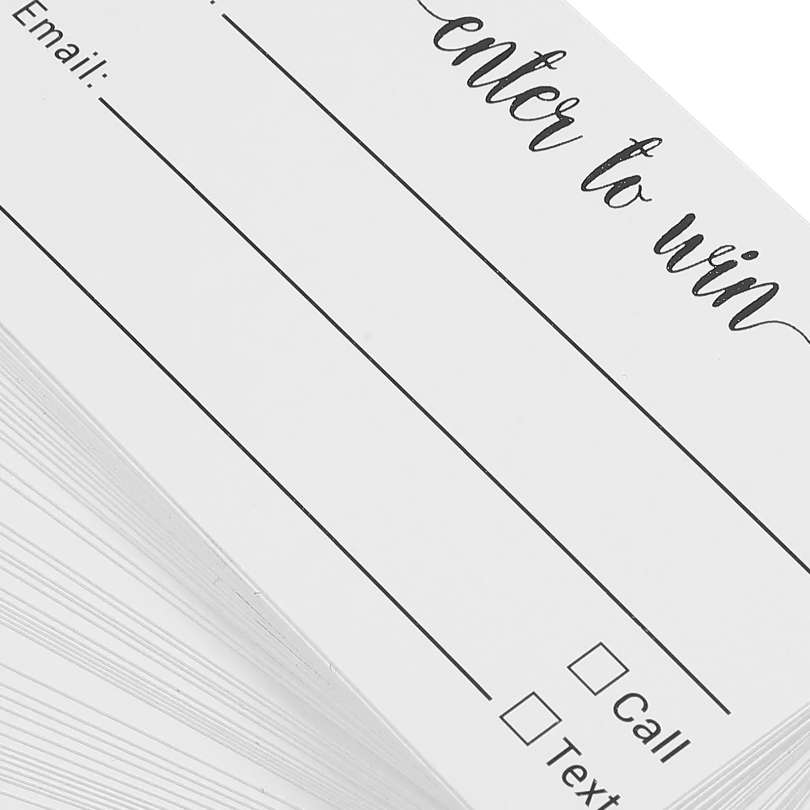 100Pcs Entry Form Cards Raffle Ticket Sheets for Contests Fundraisers Festivals Auctions Trade Shows Party Raffle Tickets