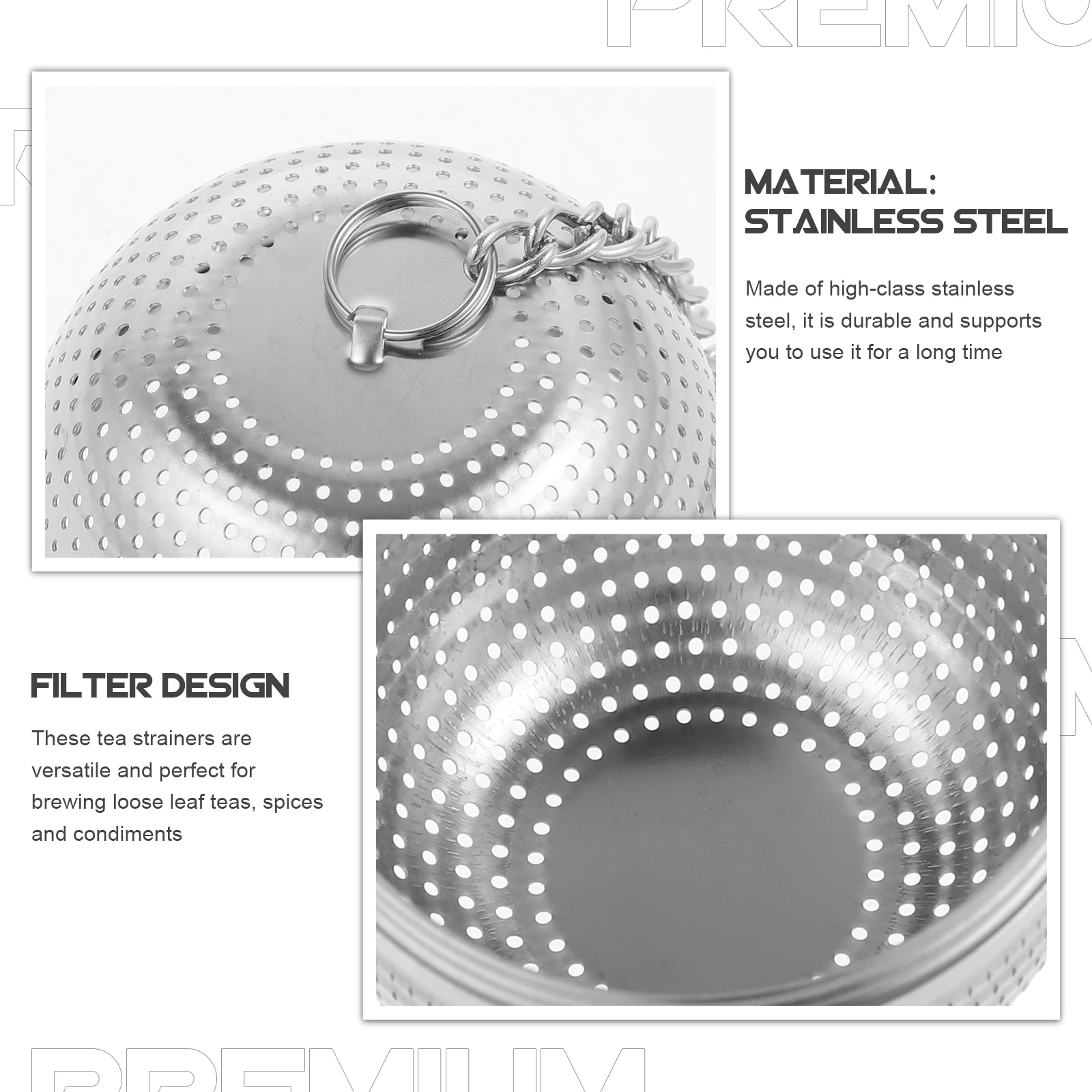 

Stainless Steel Tea Infuser Leaf Strainer Drip Pan Filter Household Kitchen Infusers Portable Steeper Balls