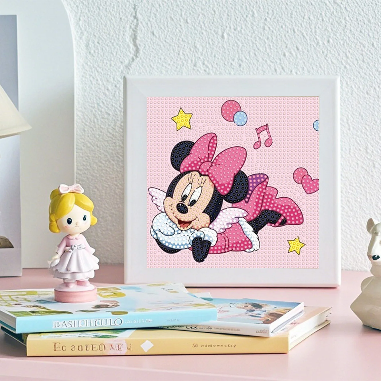 

Disney Cartoon MINI Crystal Diamond Frame Decoration Classic Mickey Mouse Handmade DIY Cross Embroidery Paste Set Birthday Gift