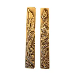 Brief besch werer aus Messing im chinesischen Stil Antike Hand malerei Kalligraphie Brief besch werer Vintage Pinsel Schreiben kreatives Design Brief besch werer