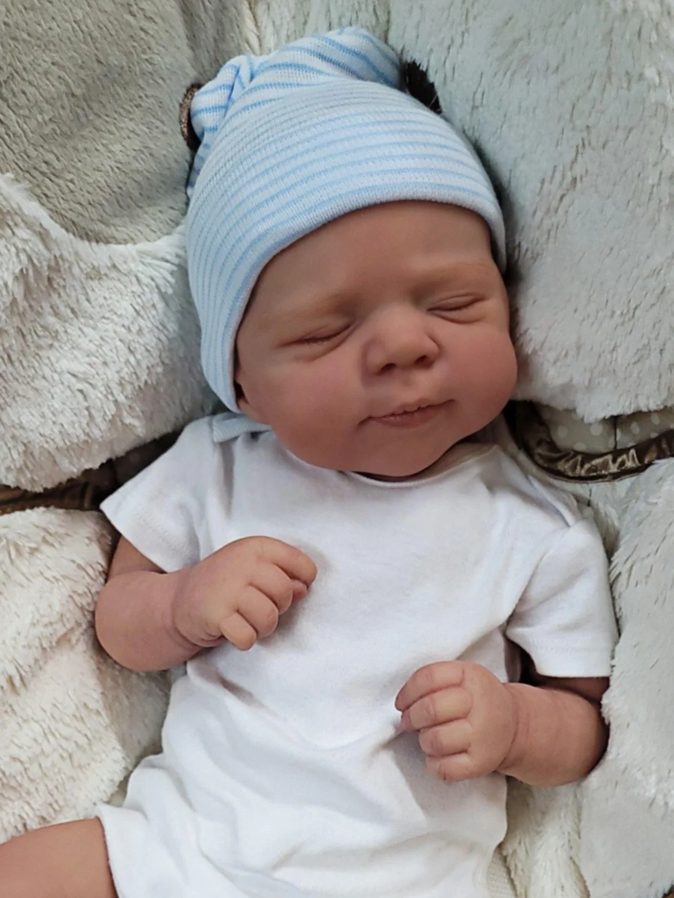 Risbecko Muñeca Reborn de 19 pulgadas, ya pintada, terminada, hecha a mano, bebé Preemie, recién nacido, juguete para niños, regalo, muñecas para niñas