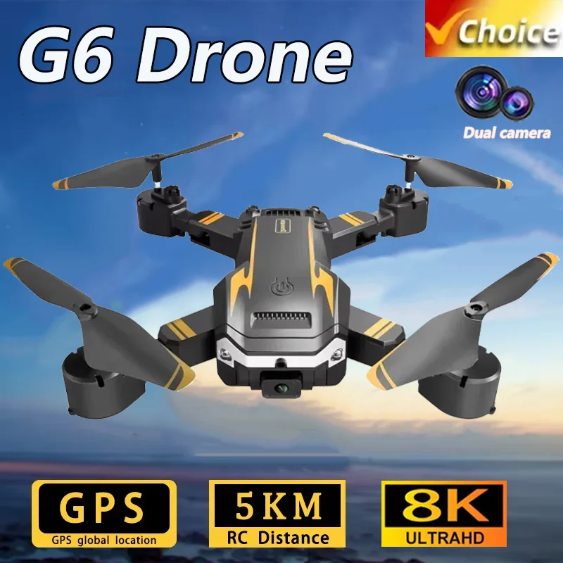 G6 Drone 8K GPS Professional 5G WIFI HD Aerial Photography Camera Omnidirectiona Obstacle Avoidance Remote-Controlled Helicopter