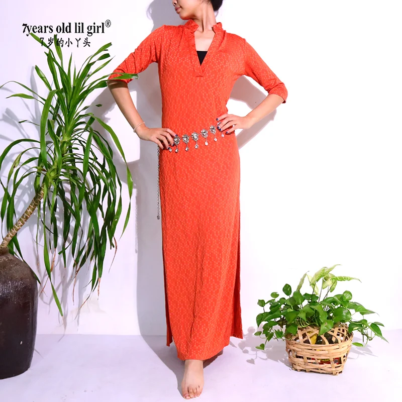 Costume de performance de pratique de la danse du ventre, GelRobe, Sexy financièrement, Baladi Shaab, HA56