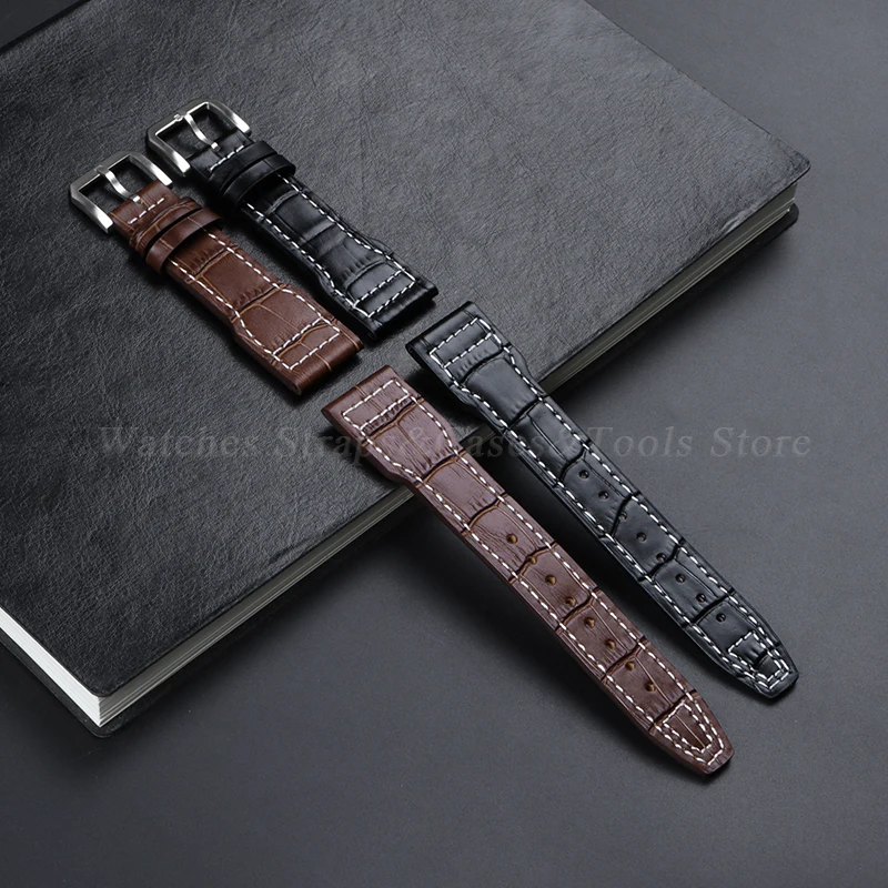 Leather Watch Strap for IWC for Pilot Series 20mm 21mm 22mm Wristband Cowhide Bracelet Men Waterproof Watch Bracelet Accessories