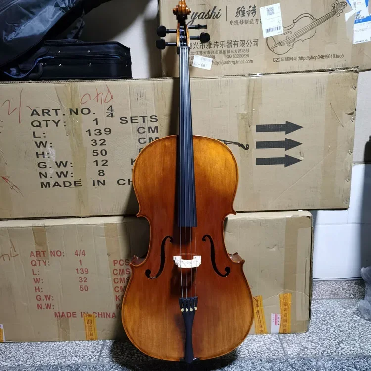 Chinese Solidwood Handmade Customized Varnish Cello in Low Price