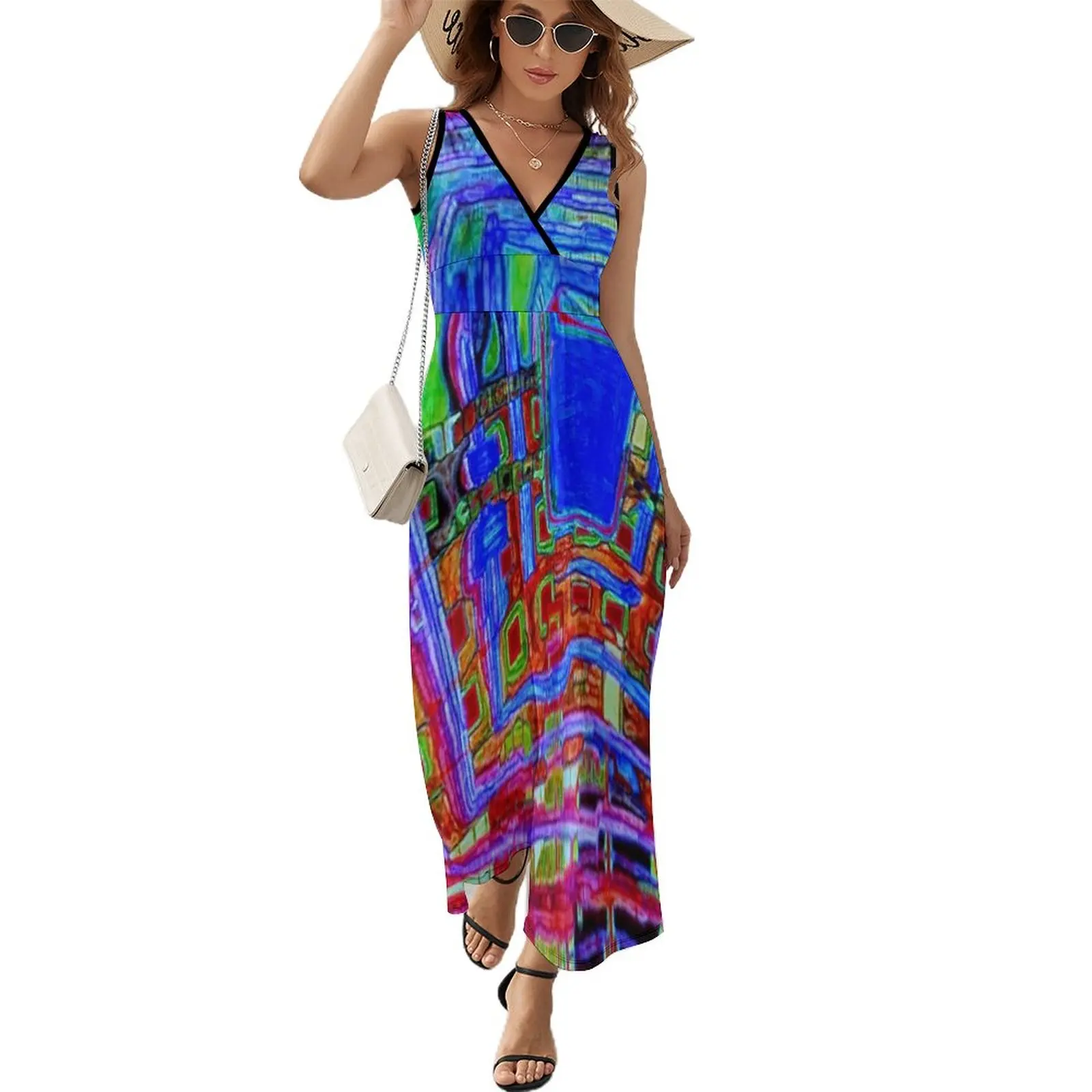 

Le je ne sais pas encore neon Sleeveless Dress Long veiled dresses dress summer