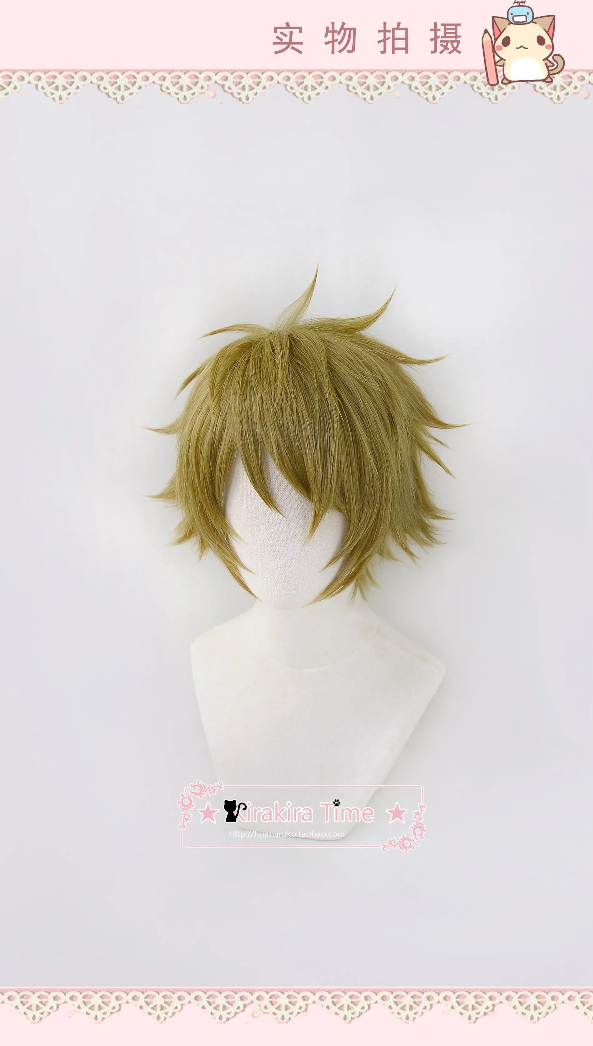 

Парик Takamine Midori, зеленый короткий пушистый многослойный синтетический парик для косплея, аниме, мужские вечерние парики на Хэллоуин