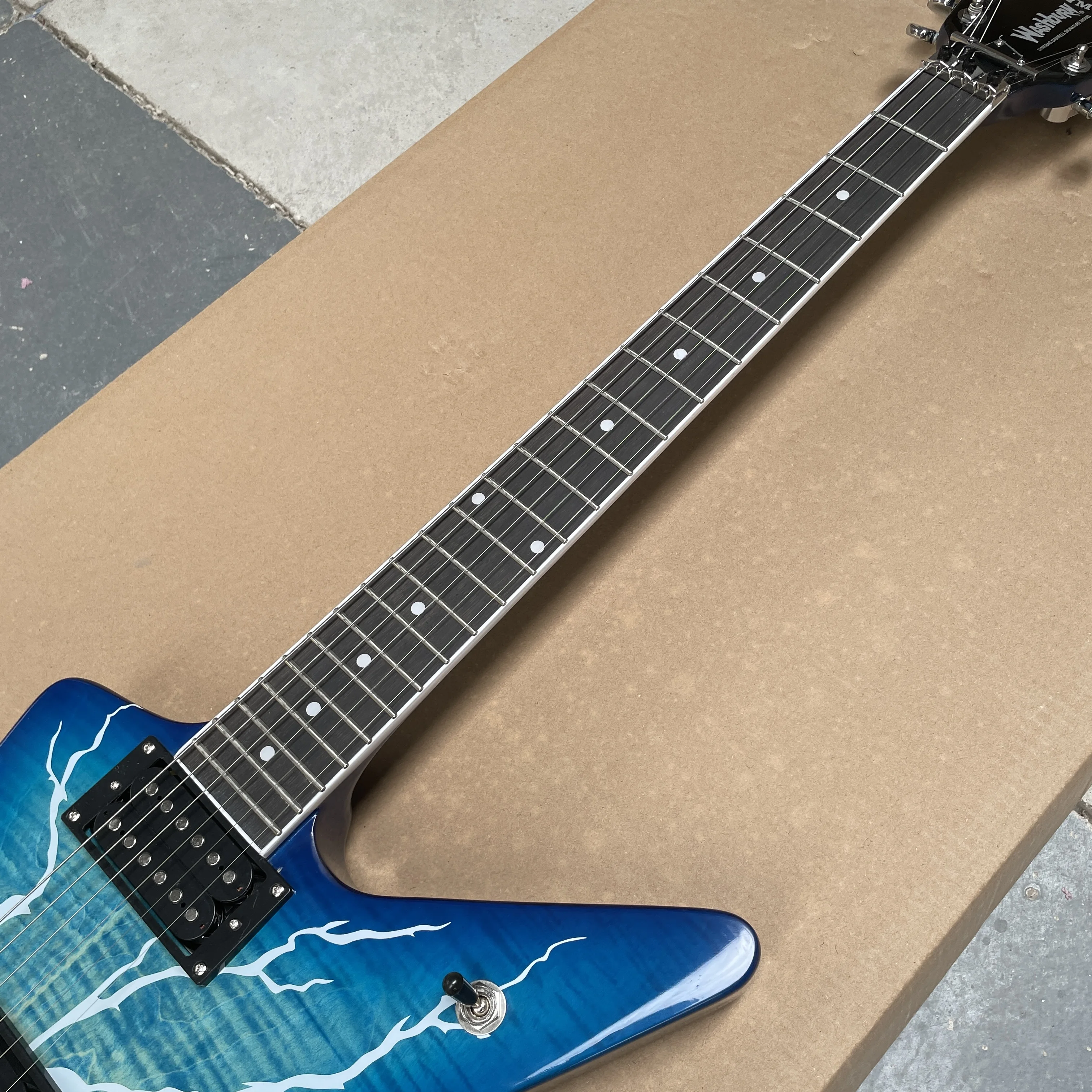 6-string lightning electric guitar,double-locking tremolo system high distortion tone guitars,heavy speed-picking rock guitarra