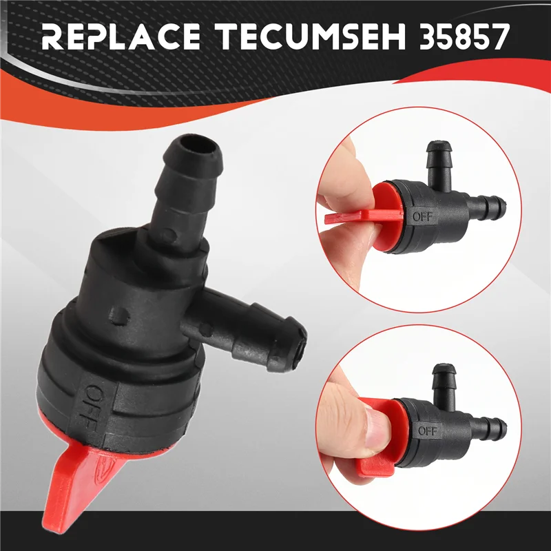 2PCS 1/4 Inch 90 Degree Fuel Shut Off Valve For Briggs & Stratton 698181 494539 697944 Tecumseh 35857