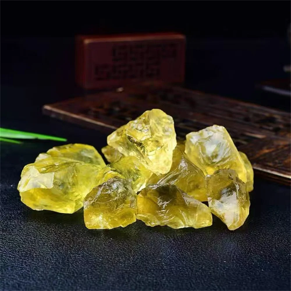 Natural Citrine Crystal Rough Stone Healing Yellow Crystal Stones Minerals Specimen Home Decoration