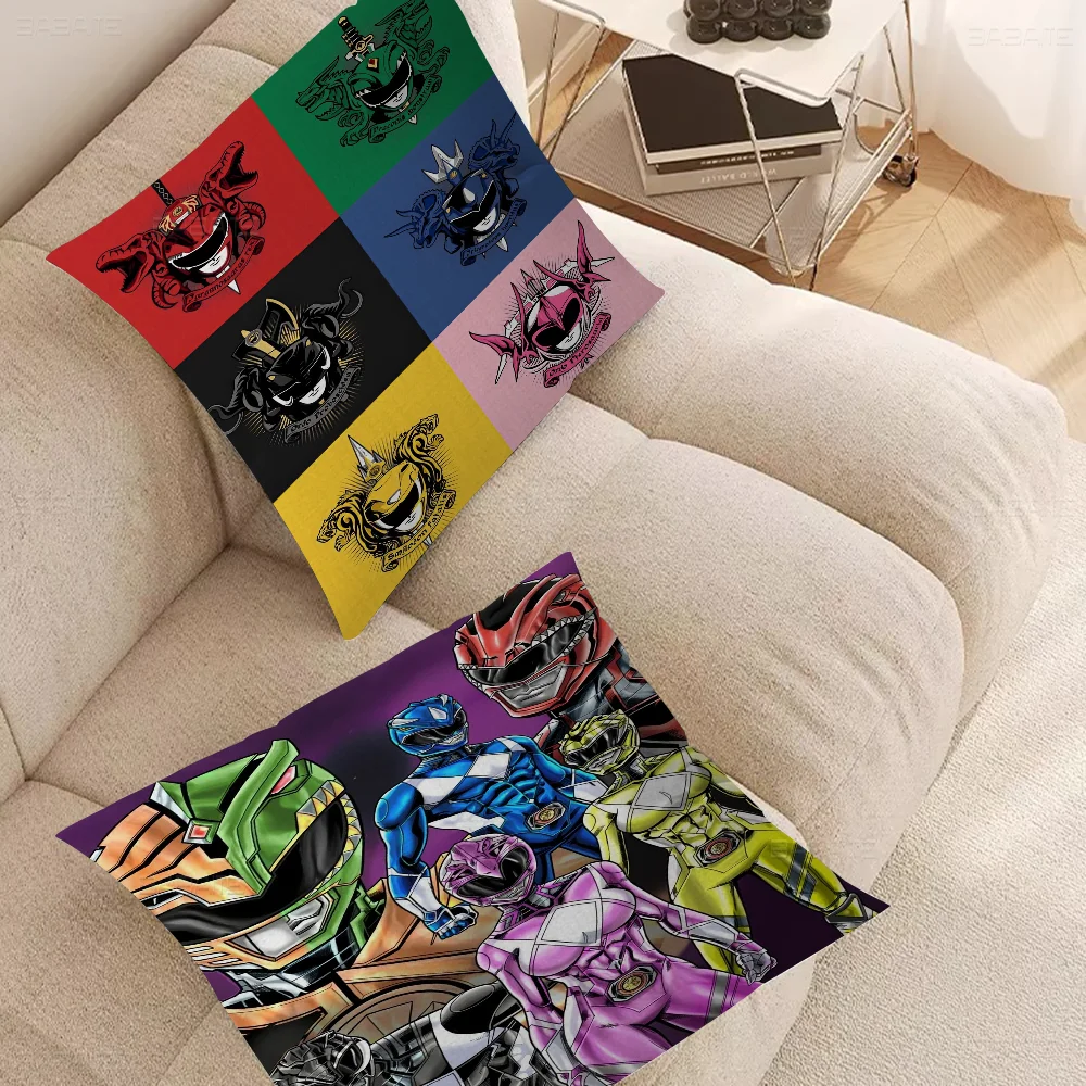 Power R-Rangers Pillowcase Toon Gift Cushion Cover Bedroom Home Sofa Chair Seat Decor Pillow Case