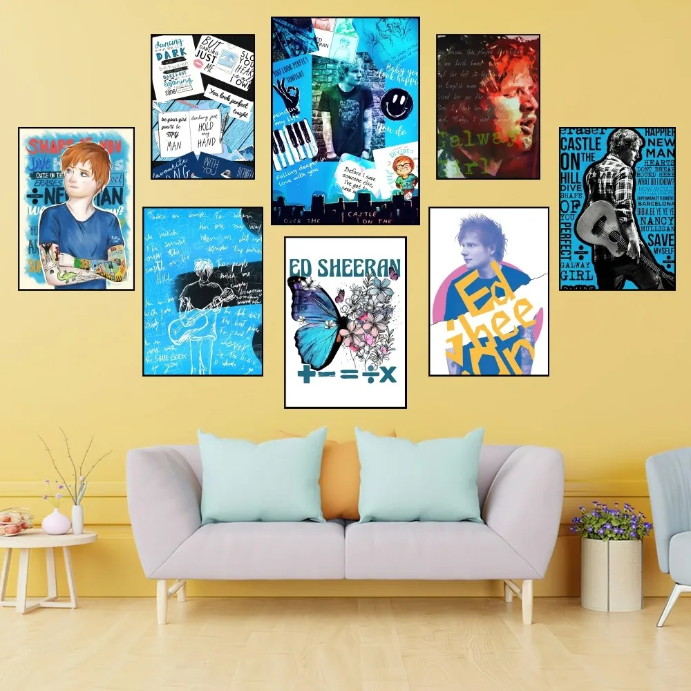 Singer Ed S-Sheeran Music Poster Prints Wall Painting Bedroom Living Room Decoration Office Home