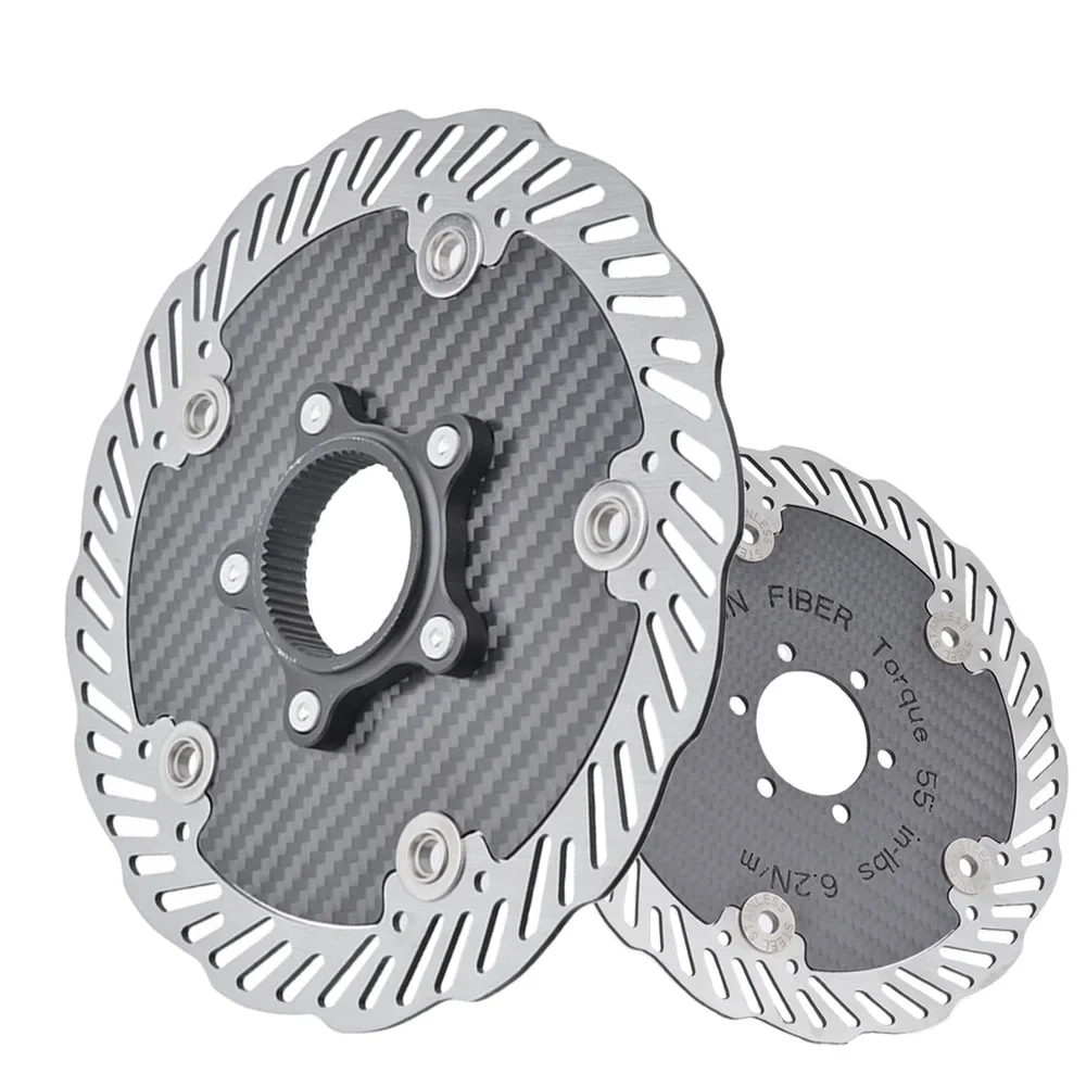 160/140mm Carbon Bremsscheibe, ultraleichte Hochfest Bremsbeläge Zubehör MTB Rennrad – Detail 1
