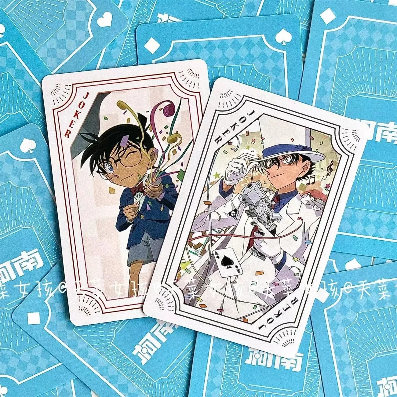 

54pcs/set New Anime Detective Conan Kawaii Action Figure Model Toys Playing Cards High Definition Image Poker Collection Gifts