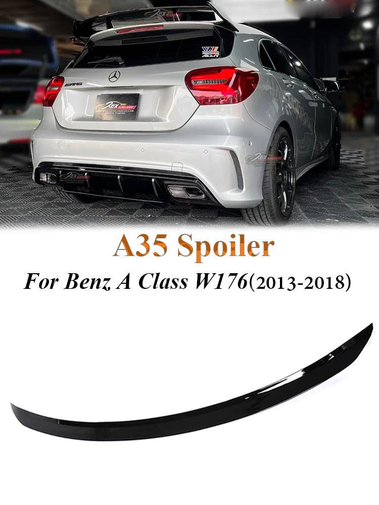 

Комплект спойлера заднего бампера AMG Sedan для Mercedes Benz A Class W176 A35 A45 Style A180 A200 A250 2013-2018 глянцевый черный