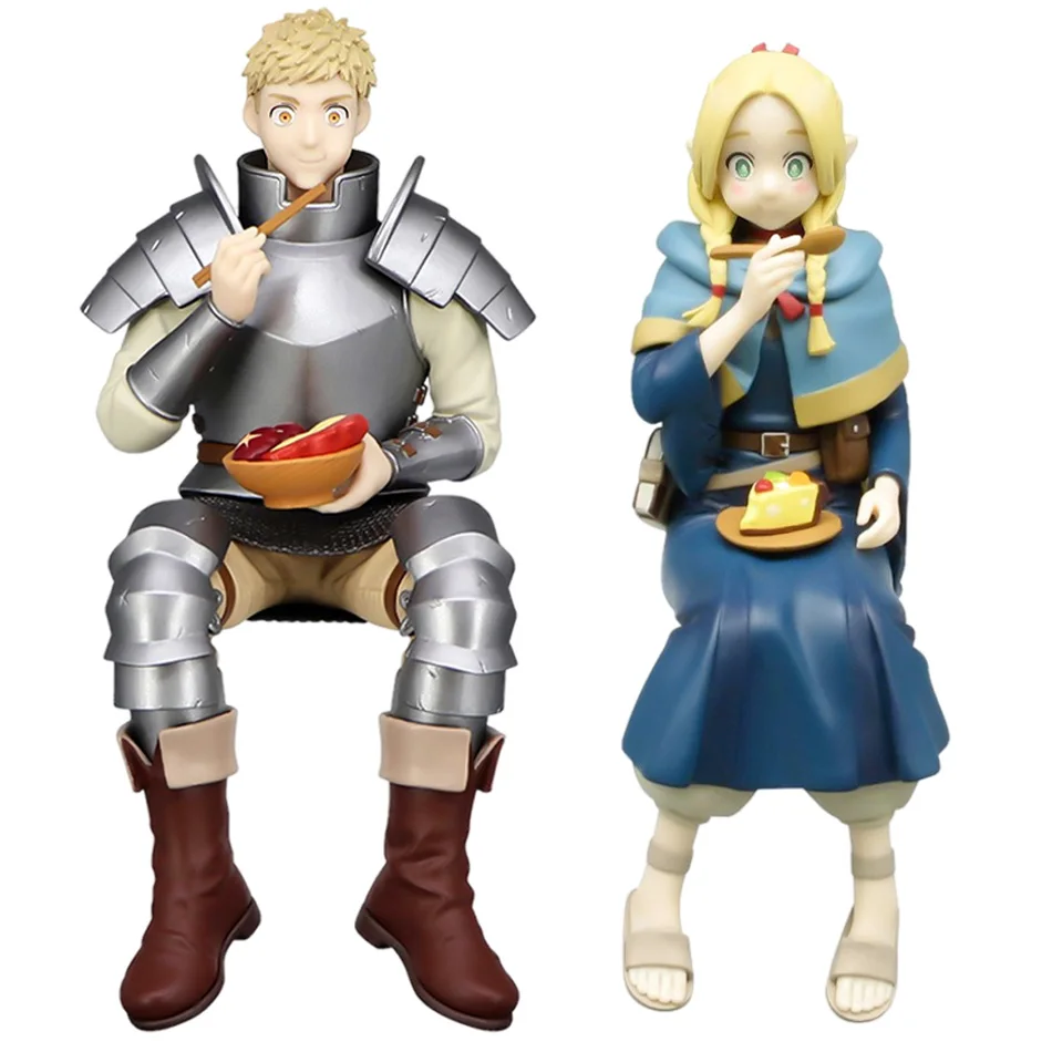 13-15CM Arknights Anime Dungeon Laios Meshi Marcille Donato figura de pie delicioso en mazmorra PVC modelo juguete regalo para niños ﻿