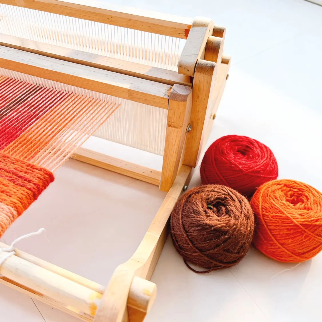 Small desktop loom for home use · Solid wood hand loom · Traditional loom · DIY craft tools