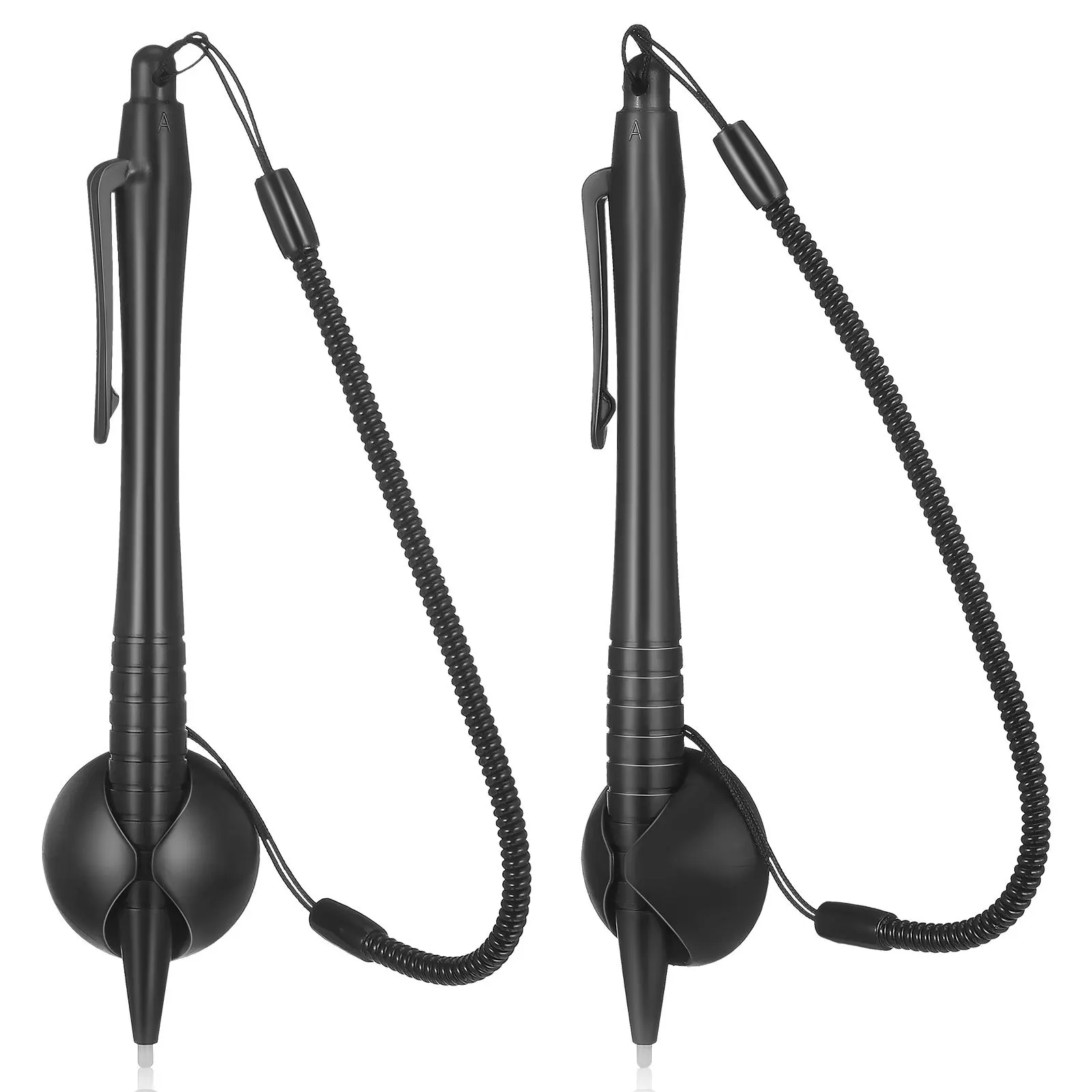 2 قطعة قلم شاشة لمس مقاوم مضاد للخسارة قاعدة الحبل سطح أملس رسم دقيق معدات التحكم الصناعية