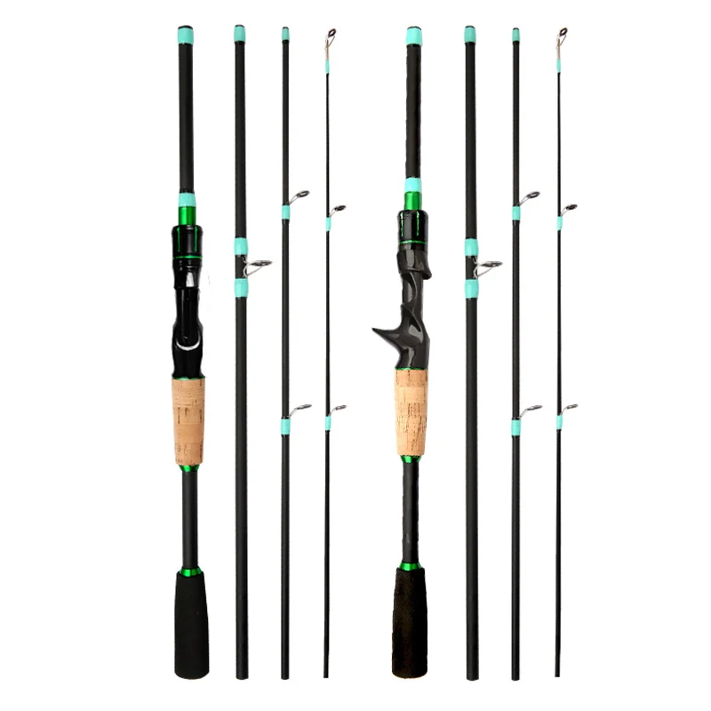Caña de pescar carbono GHOTDA – Spinning portátil 1,8m surfcasting - imagen 3