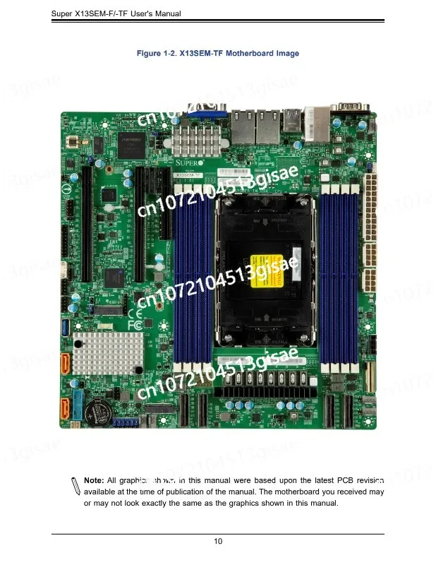 Xeon Expandable Model for LGA4677 Slots Supports DDR5, SATA, M.2 and PCle Interfaces MBD-X13SEM-FMBD-X13SEM-F-B Original Server