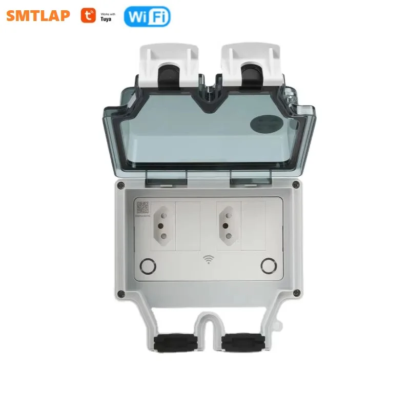 Double Brazil Smart Wifi Outdoor Socket Single Brazil Waterproof IP66  Wall Outlet for Smart home
