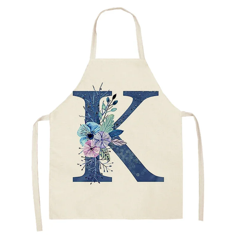 Home wreath Letter Pattern Apron Women Men child Linen Stain Resistant Apron Cooking Household Cleaning Tool Kitchen Utensils