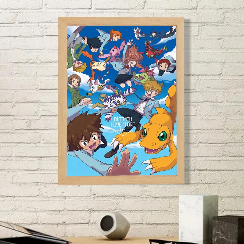 Digimon Adventure Posters for Wall Art Classic Anime Decorative Paintings Cartoon Home Decorations Room Decor Poster Decoration