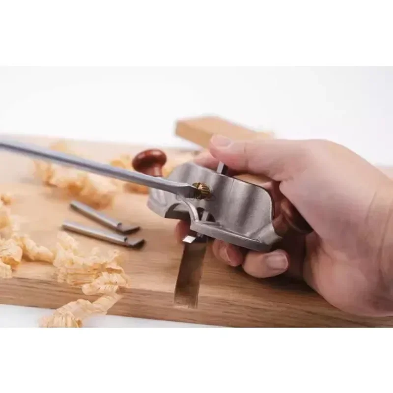 Woodworking Handheld Small Bottom Cleaning Planer Router Plane with Adjustment Knob Manual Slotting Planer Multifunctional Tool
