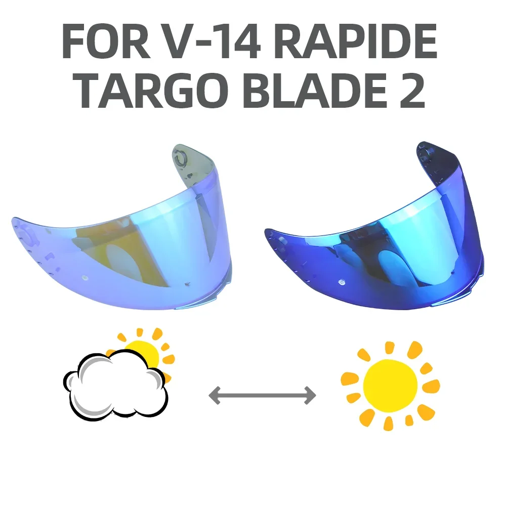 

Фотохромный козырек для V-14 Rapide Targo Blade 2, линза, изменение цвета REVO, прозрачный синий, активная смена REVO, темно-синий, темно-синий