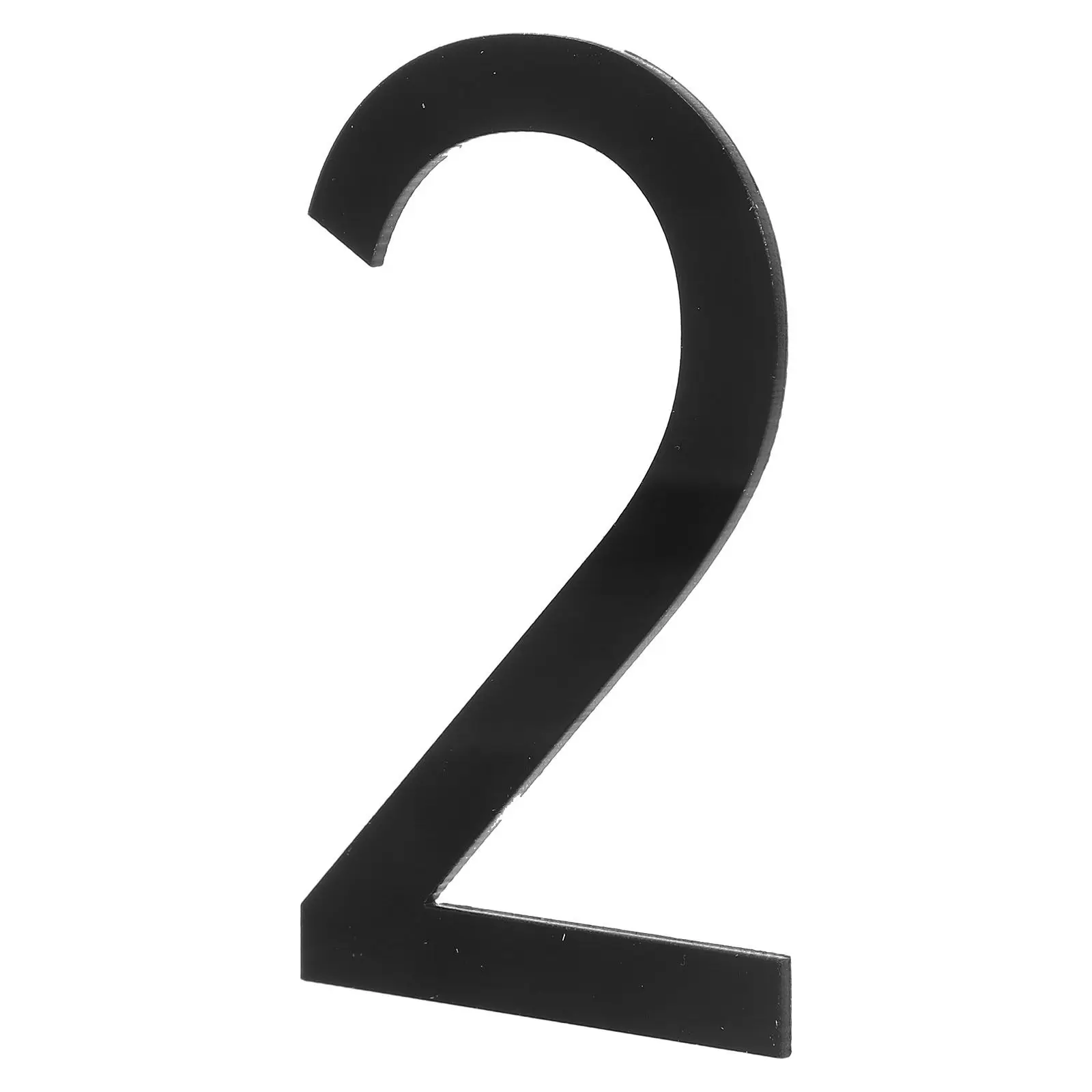 3D Acrylic Number Sticker Black Sleek Finish Door Room Office Apartment House Address Sign Adhesive Backing Easy Install Modern