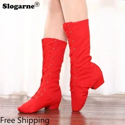 Pole Dance Shoes Women Jazz Boots Kids Stage Show Ballet Shoes Men 3CM Heel Modern Jazz Latin Waltz Dance Shoes Dance Footwear