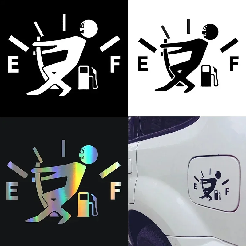 1-4Pcs Car Sticker Pull Fuel Tank Pointer To Full Hellaflush Reflective Vinyl Car Sticker Decal Car Sticker Accessories