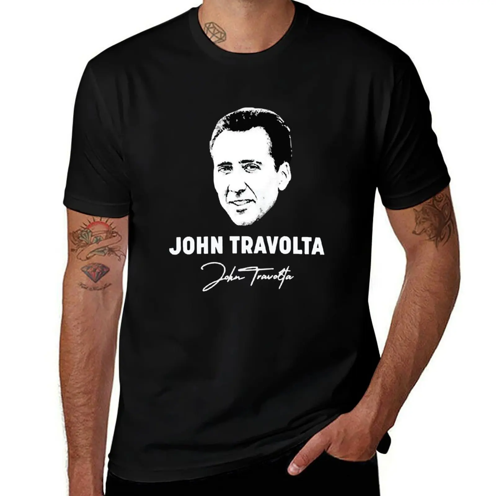 

john travolta nicolas cage T-Shirt UV Protection Outdoor Tee Shirt