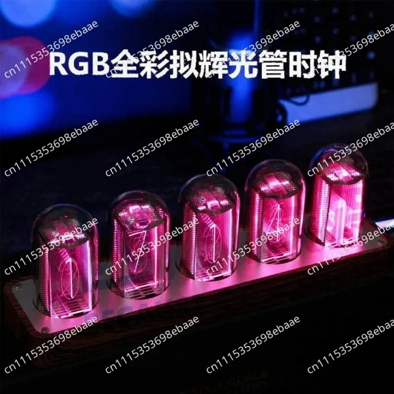 Creative Alarm Clock for Desk, Nixie Tube Style Display, Timer with Network Sync & Auto Time Setting – No Assembly.
