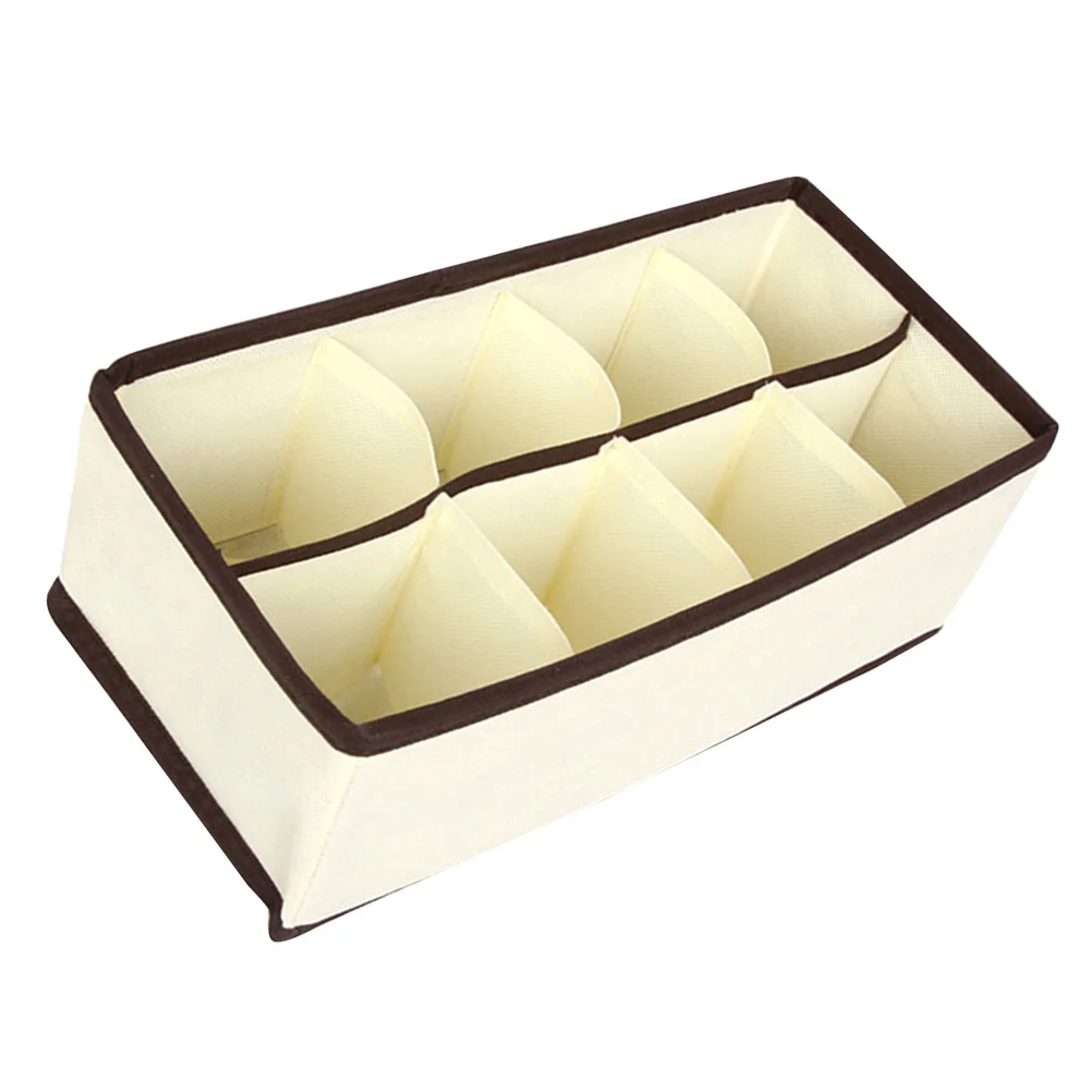 

8 Compartments Non-Woven Underwear Socks Storage Box Drawer Organizer For Bra Gloves Handkerchiefs Dampproof Space-Saving Closet