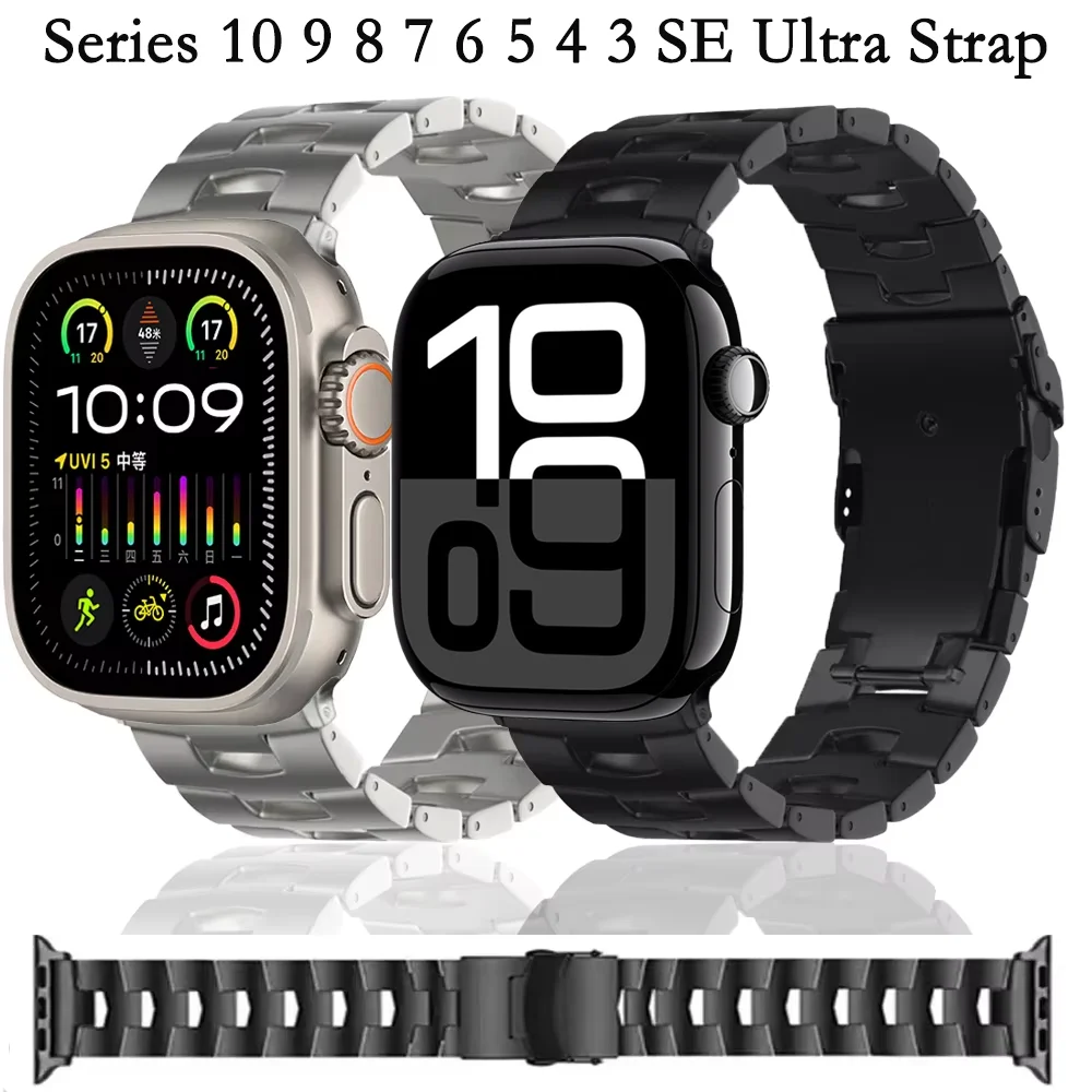 

Titanium Strap For Apple Watch Ultra 49mm 10 9 8 7 6 5 4 SE Light Metal Bracelet Wristband iWatch 45mm 41mm 44mm 42mm 46mm Belt
