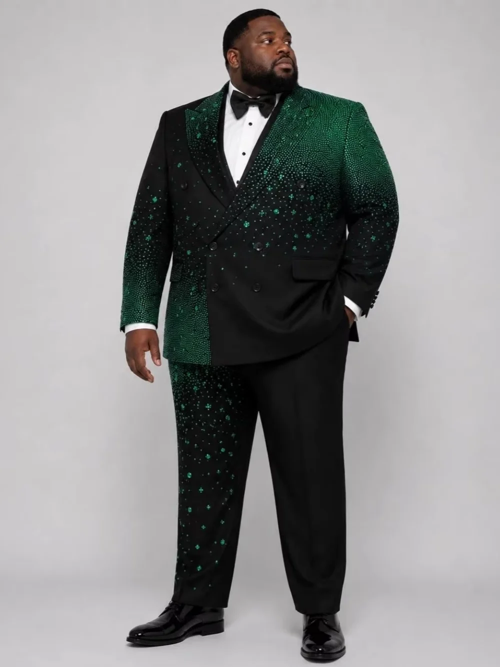 Plus Size Wedding Tuxedos Fashion 2 Piece Set Jacket Pants Men Suit Modern Double Breasted Evening Business Blazer Customized