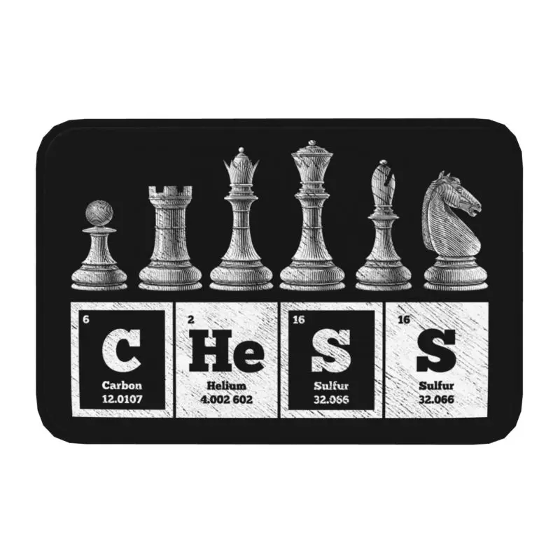 Funny Chess Player Game Board Doormat Anti-Slip Bath Kitchen Mat Bedroom Balcony Floor Door Entrance Carpet Rug