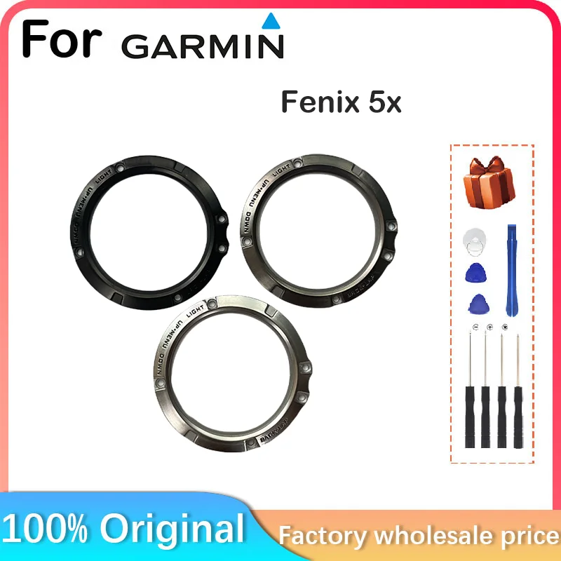 New Frame For Garmin Fenix 5x Smart Watch LCD Screen with Frame + Cover Glass Repair Parts Replacement