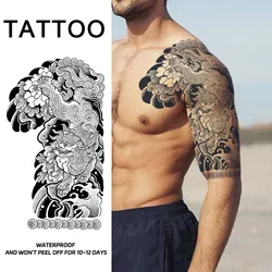 Long Lasting Half Arm Herbal Semi-Permanent Tattoo Sticker Waterproof Temporary Tattoo Sticker Fake Tattoo Covering Body Scars